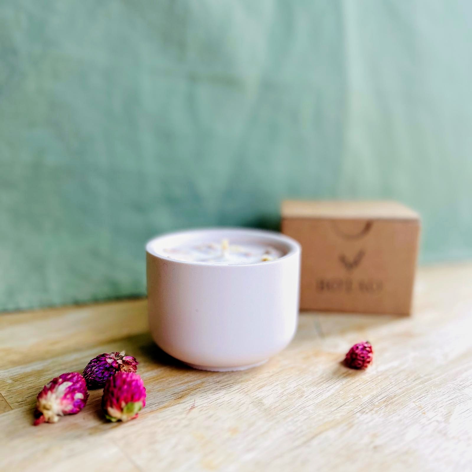 bougie parfumée naturelle rose frangipanier