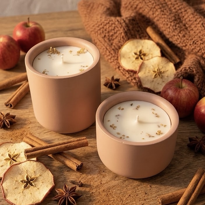 Bougie naturelle Pomme Cannelle